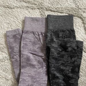 Gymshark Camo Pants (Purple and Black)